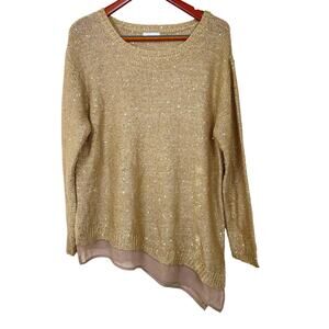 Vintage Womens Sweater Sz XL Fairy Grunge Whimsigoth Asymmetrical Oversized Boho